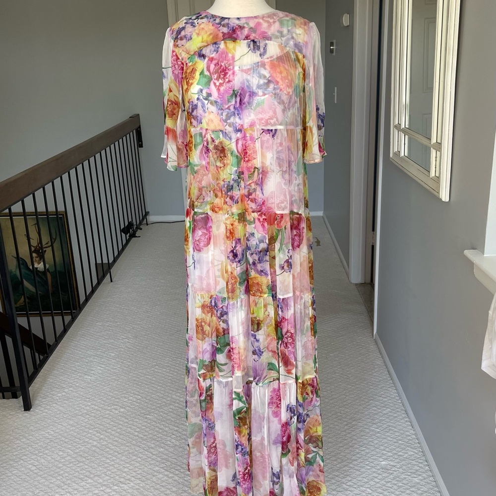 Johnny Was Fionna Silk Maxi Dress NWOT